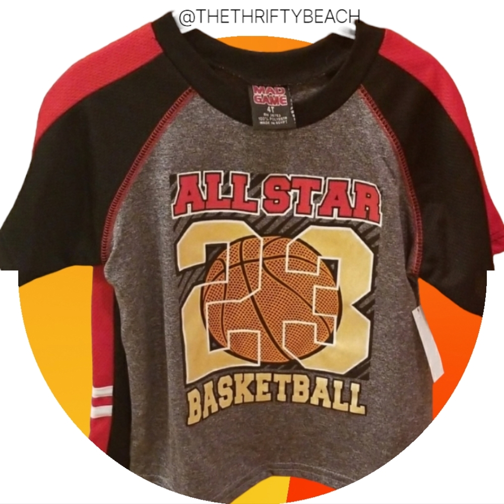 NWT Mad Game Toddler Boys Basketball Shorts Set Size 4T 🏀
